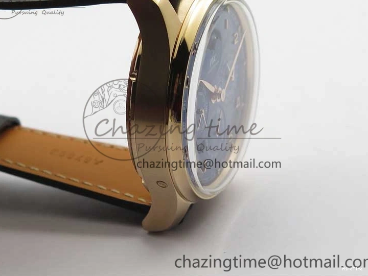 MIROTIME 0223 Premium Portugieser Perpetual Calendar IW503302 RG V9F 1:1 Best Edition Blue Dial on Black Leather Strap A 7098